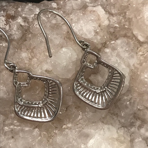 Natural Diamond Dangle Earrings - Picture 4 of 4